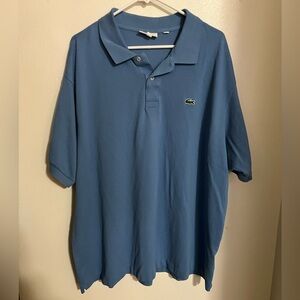 LACOSTE Classic Relaxed Fit Ultra Lightweight Pique Polo Light Blue Mens Sz 3XL